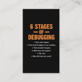 Foutopsporing Coder Bug Coding Computer Programmer Visitekaartje (Voorkant)