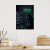 Foutopsporingskat programmeur - "Ik zit niet vast" Poster (Keuken)