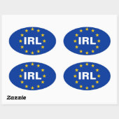 FOUW IERSE "IRL" Vlag EU Ovale Sticker (Vel)