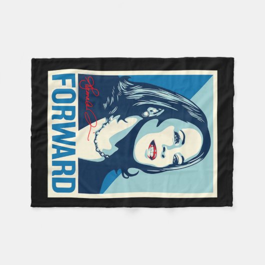 Foward Kamala Portrait Fleece Deken (Voorkant (Horizontaal))