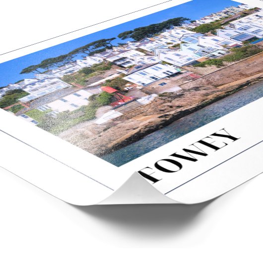 Fowey, Cornwall Foto Afdruk (Hoek)