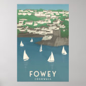 Fowey Cornwall Reisposter Poster (Voorkant)