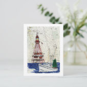 Fowey Rocks Briefkaart (Staand voorkant)