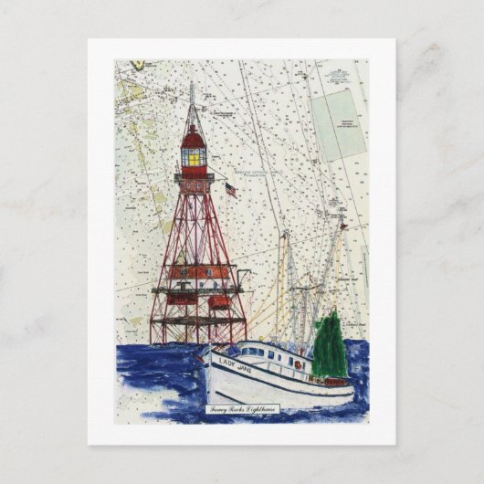 Fowey Rocks Briefkaart (Voorkant)