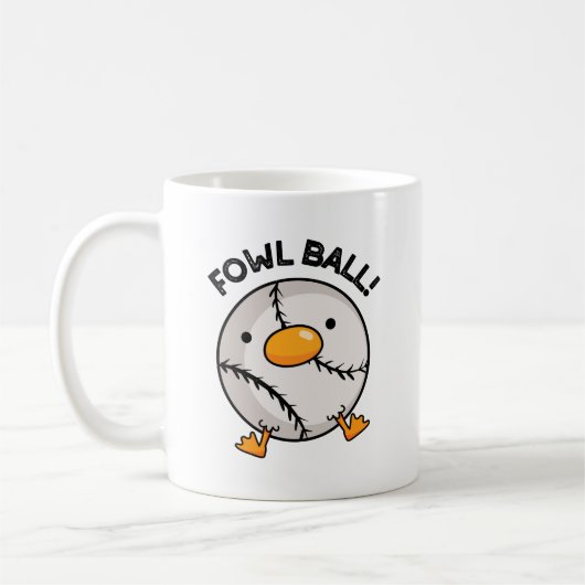 Fowl Ball Funny Sports Pun Koffiemok (Links)