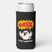 Fowl Language Cartoon Bird Seltzer Blikjeskoeler (Seltzer Achterkant)