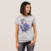 Fowl Play Cartoon Blue Turkey T shirt (Voorkant volledig)