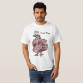 Fowl Play Cartoon Roze Turkije T shirt (Voorkant volledig)