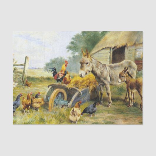 Fowl Talk door Herbert William Weekes Tissuepapier (Voorkant)