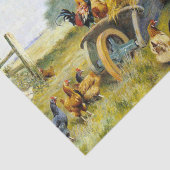Fowl Talk door Herbert William Weekes Tissuepapier (Detail)