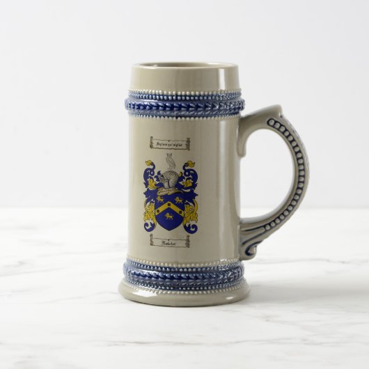 Fowler Coat of Arms Stein / Fowler Family Crest Bierpul (Rechts)