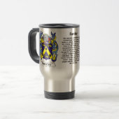 Fowler Family Crest op Travel Mug Reisbeker (Voorkant links)