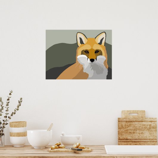 Fox 2 Dierontwerp Poster (Keuken)