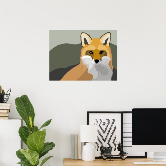 Fox 2 Dierontwerp Poster (Thuiskantoor)