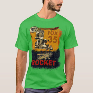 Fox 35  model vliegtuig motoren t-shirt