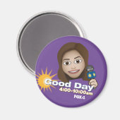 FOX 4 Goede dag Emoji Hanna koelkast Magnet (Voorkant / Achterkant)