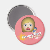 FOX 4 Good Day Emoji Lauren Refrigerator Magnet (Voorkant / Achterkant)