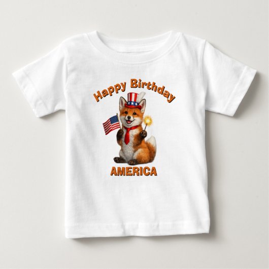 Fox (5s) Patriottisch Kinder T-Shirt (Voorkant)