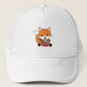 Fox aangedreven door Ramen Cute Kawaii Foxes Trucker Pet