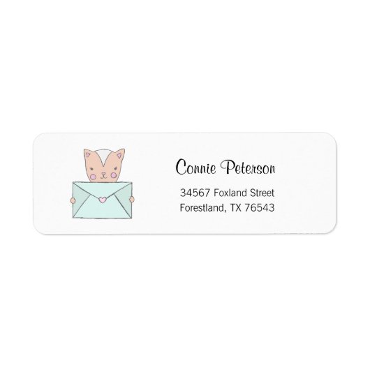 Fox-Adresetiketten, Stickers voor dierenadres (Voorkant)