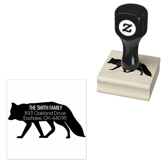Fox Adresstempel Rubberstempel (Gestempeld)