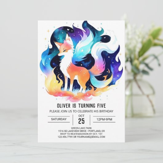 Fox Adventures in Natuur Kaart (Staand voorkant)