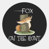 Fox Afbeelding Ronde Sticker (Voorkant)