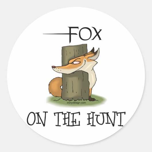 Fox Afbeelding Ronde Sticker (Voorkant)