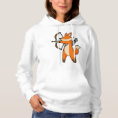 Fox als Archer met Pijl en Bow Hoodie (Voorkant)