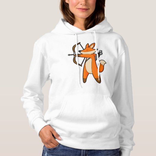 Fox als Archer met Pijl en Bow Hoodie (Voorkant)