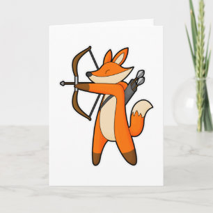 Fox als Archer met Pijl en Bow Kaart