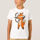 Fox als Archer met Pijl en Bow T-shirt (Voorkant)