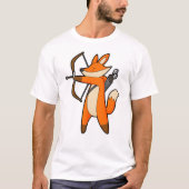 Fox als Archer met Pijl en Bow T-shirt (Voorkant)