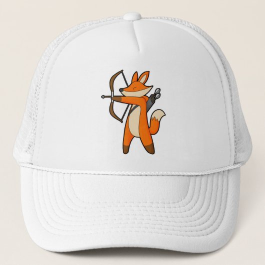 Fox als Archer met Pijl en Bow Trucker Pet (Voorkant)