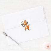 Fox als Archer met Pijl en Bow Vierkante Sticker (Envelop)