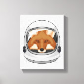 Fox als astronaut met Helmet Canvas Afdruk (Voorkant)