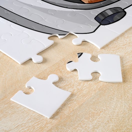 Fox als astronaut met Helmet Legpuzzel (Zijkant)