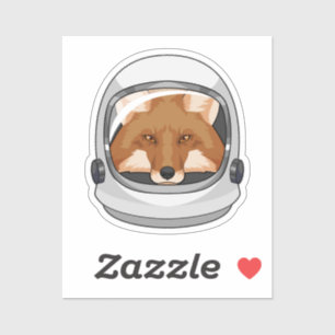 Fox als astronaut met Helmet Sticker