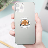 Fox als astronaut met Helmet Sticker (Telefoon)
