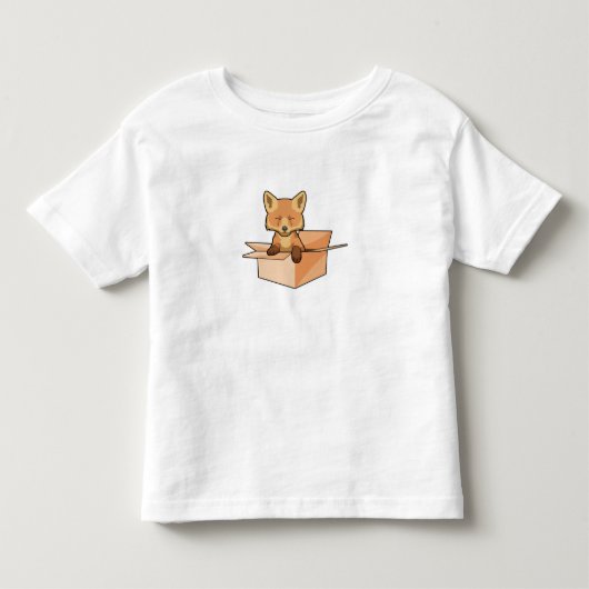 Fox als Baby in doos Kinder Shirts (Voorkant)