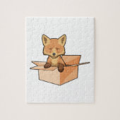 Fox als Baby in doos Legpuzzel (Verticaal)