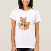 Fox als Baby in doos T-shirt (Voorkant)