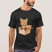Fox als Baby in doos T-shirt (Voorkant)