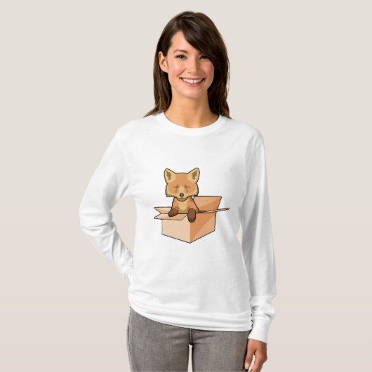 Fox als Baby in doos T-shirt (Voorkant volledig)
