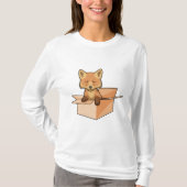 Fox als Baby in doos T-shirt (Voorkant)