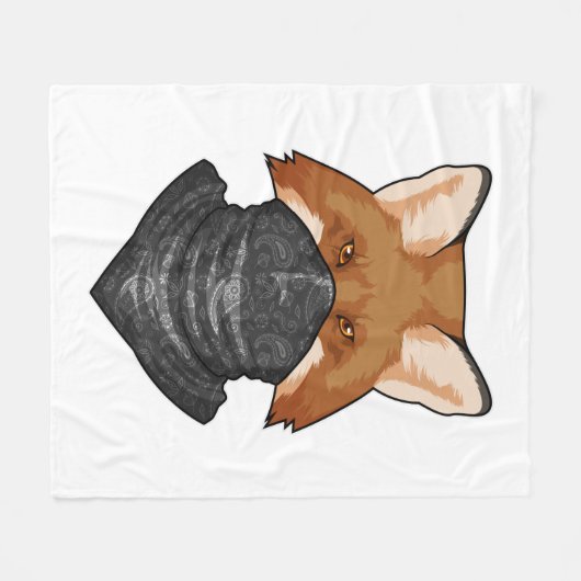 Fox als Bandit met Kerchief Fleece Deken (Voorkant (Horizontaal))