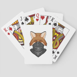 Fox als Bandit met Kerchief Pokerkaarten