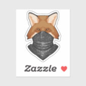 Fox als Bandit met Kerchief Sticker (Vel)