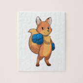 Fox als Boxer met Boxing-handschoenen Legpuzzel (Verticaal)