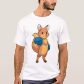 Fox als Boxer met Boxing-handschoenen T-shirt (Voorkant)